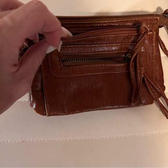 Small leather brown wallet/clutch - Picture 7 of 7